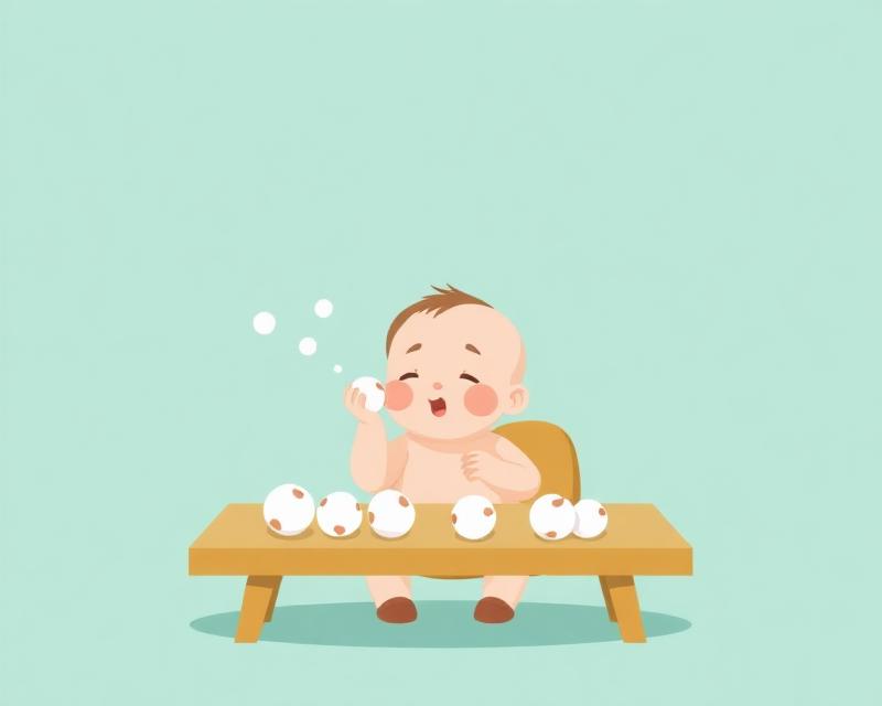 Criança soprando bolinhas de algodão