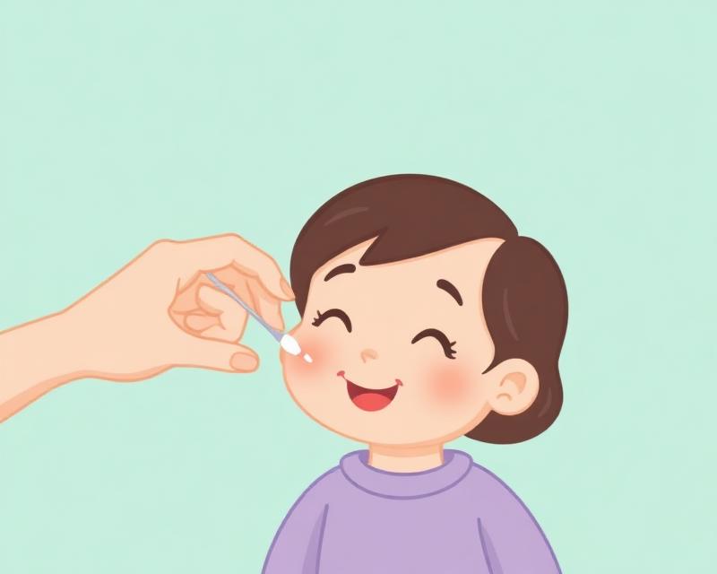 Massagem orofacial com cotonete