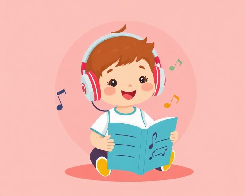 Criança ouvindo músicas