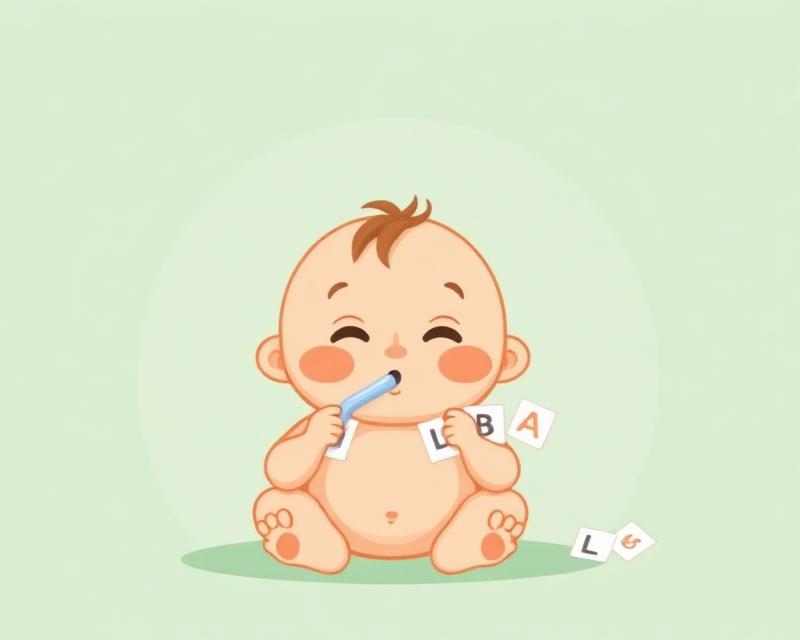 Criança fazendo sucção com canudo e letras